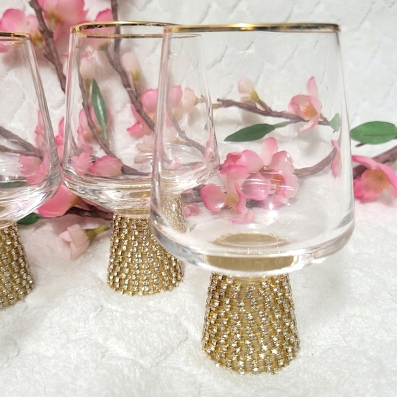 ✨️Christian Siriano NY Set of Four Rhinestones Decorative Shot Glasses - Picture 6 of 10